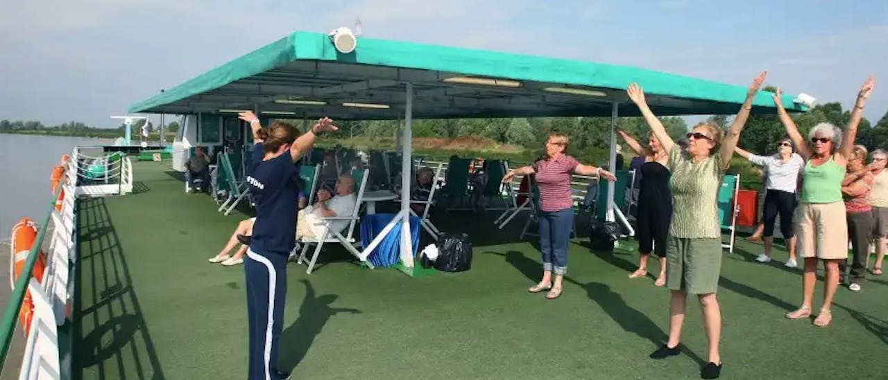 Morgen trening på dekk.
