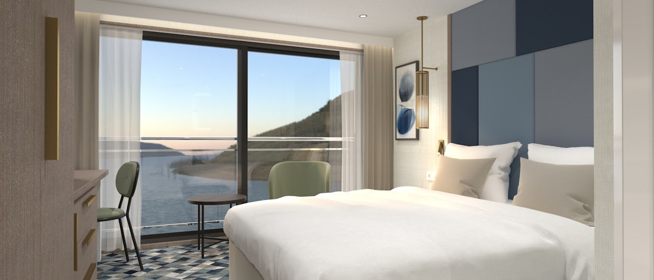 Alle hyttene har utvendige posisjoner som tilbyr spektakulær utsikt over de sjarmerende severdighetene langs elvebredden.