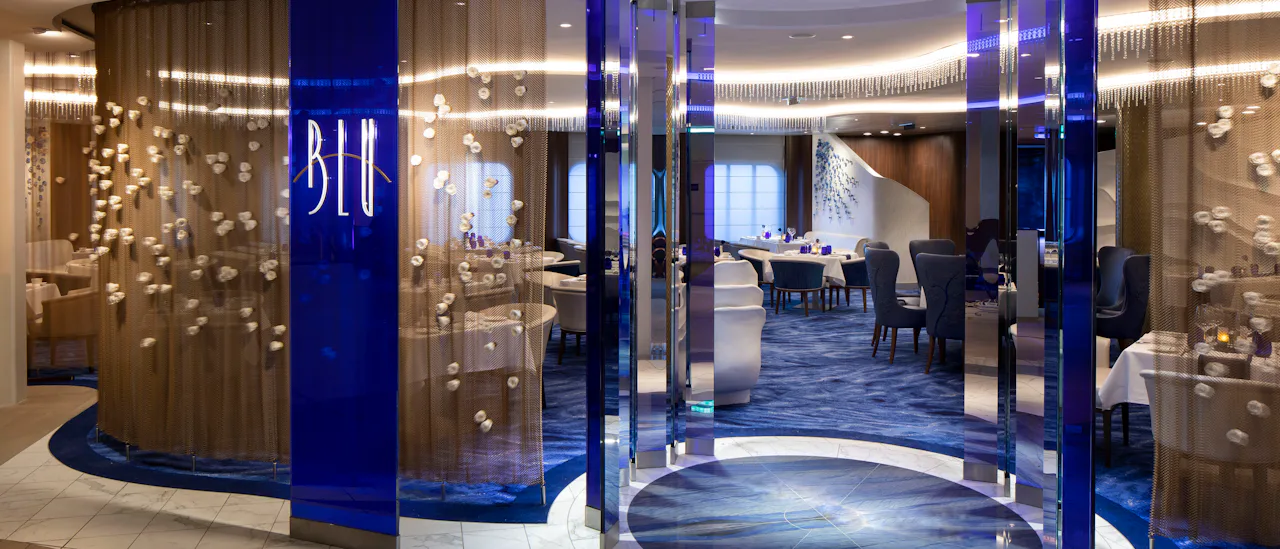 Restauranten Blu er eksklusiv for deg som bor i en Aquaclass-lugar