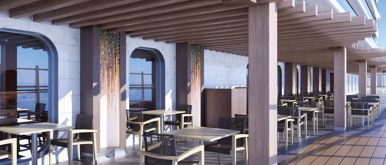 Tilbring tid på en av Ocean Boulevards utvalg av barer og utendørsrestauranter.