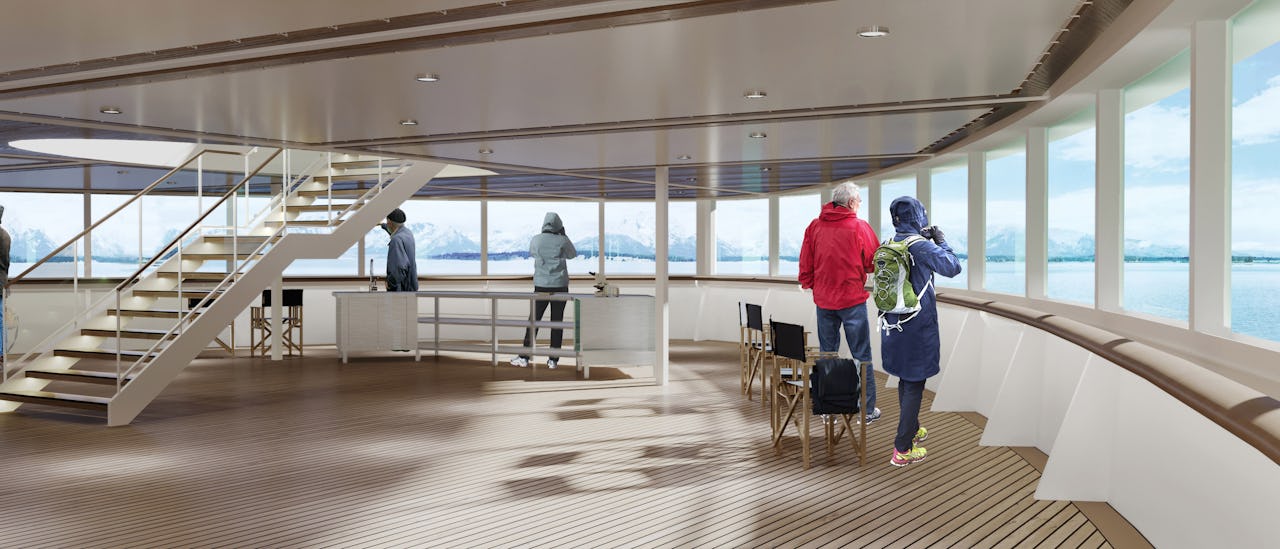 Se etter dyreliv, kystlandskap – eller isfjell