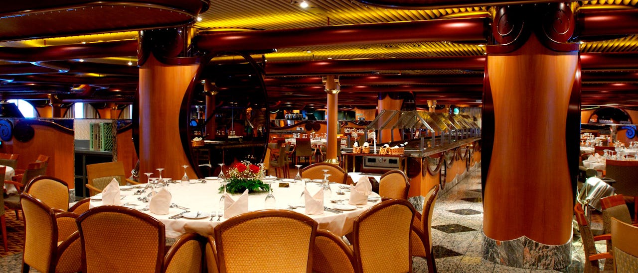 Hovedrestauranten er inkludert