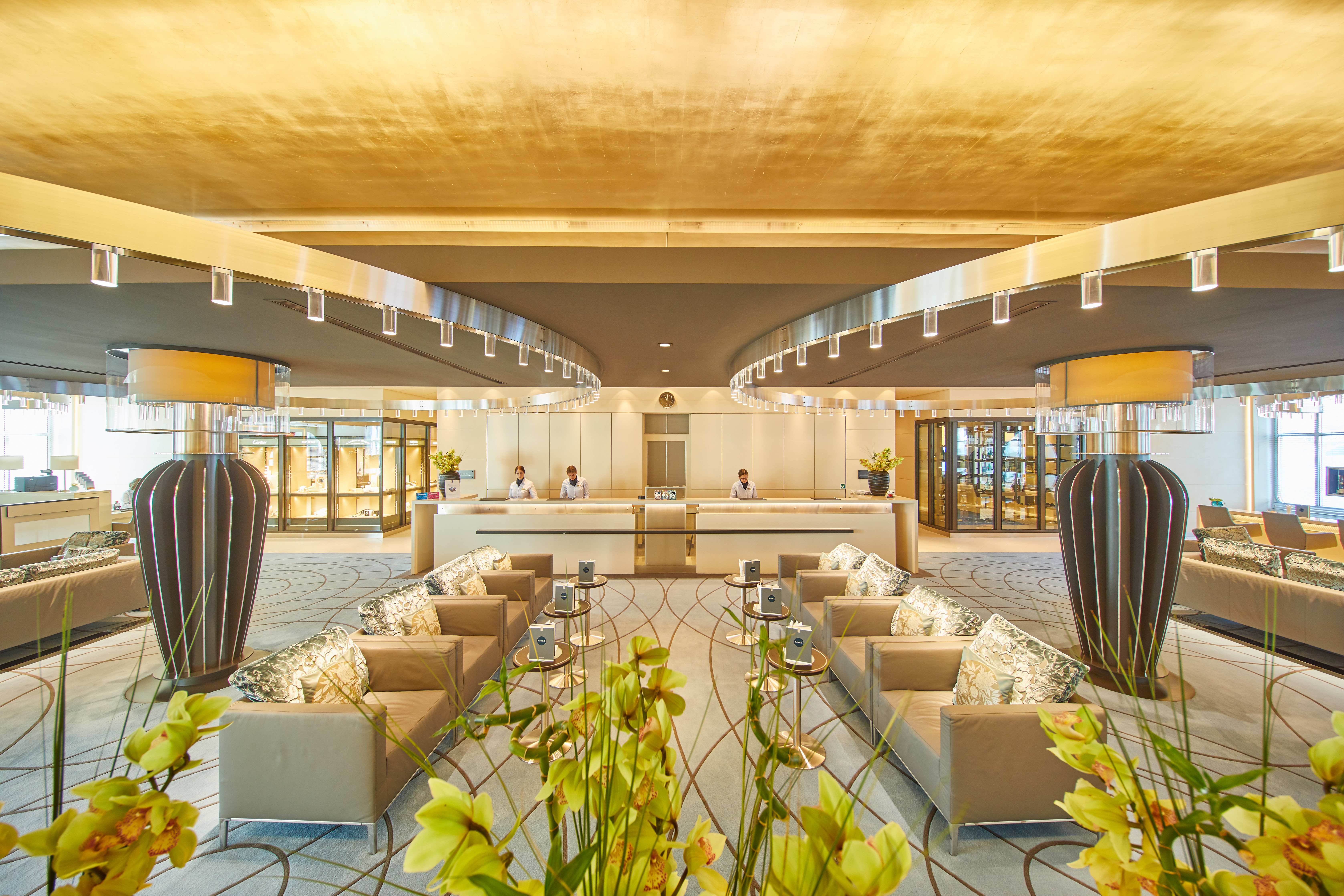 Resepsjonen er som et atrium.